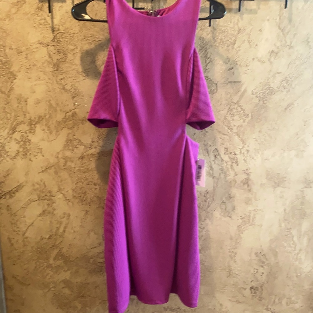 NWT She + Sky Fuchsia Dress - side cutouts